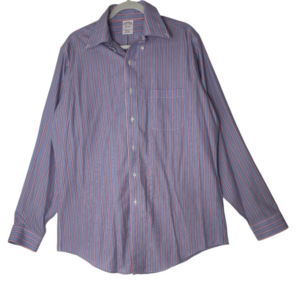 Brooks Brothers Shirt Mens 15 1/2- 35 Oxford Cotton Button Down Long Sleeve